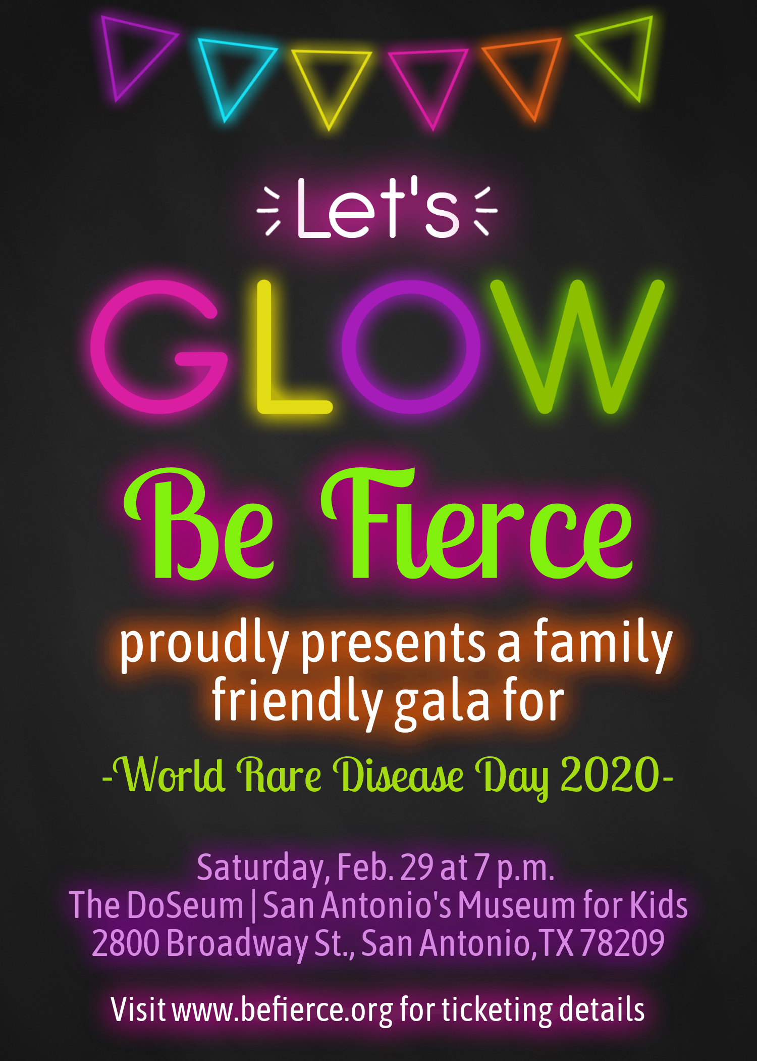 Be Fierce Glow Gala Logo